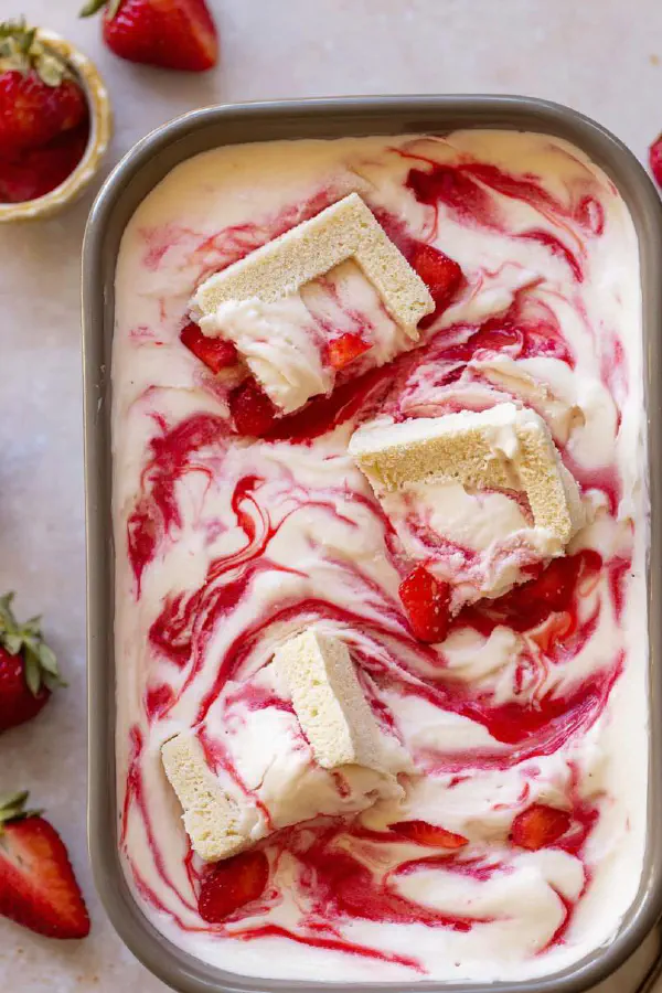 Strawberry Cheesecake Swirl Ice Cream