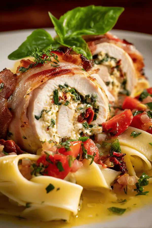 Stuffed Chicken Rolls with Sun-Dried Ricotta