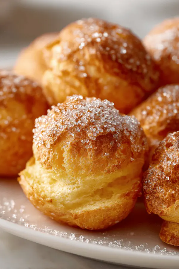 Sugar Pearled Choux Puffs