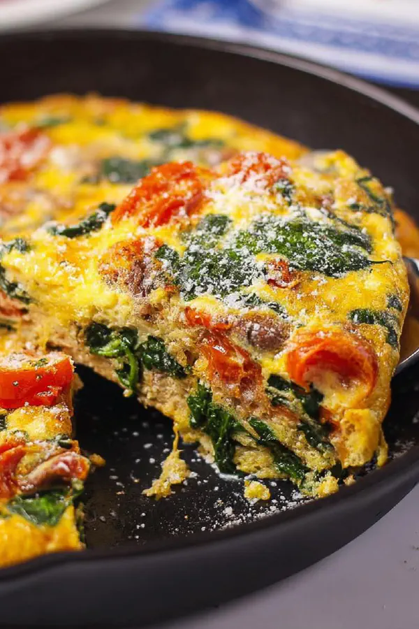Tomato Spinach Frittata Twist