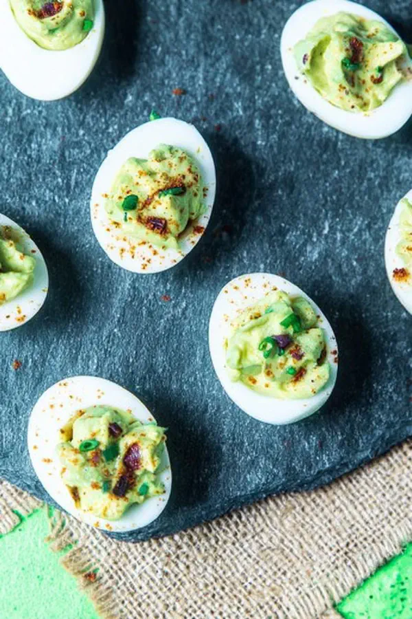 Twisted Avocado Deviled Eggs