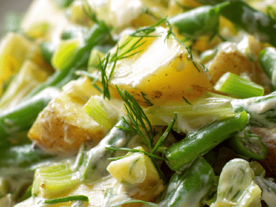 Warm Potato Yellow Bean Salad