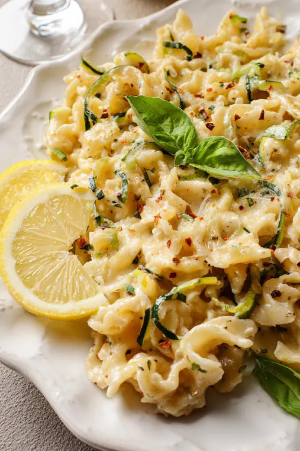 Zucchini Lemon Fettuccine